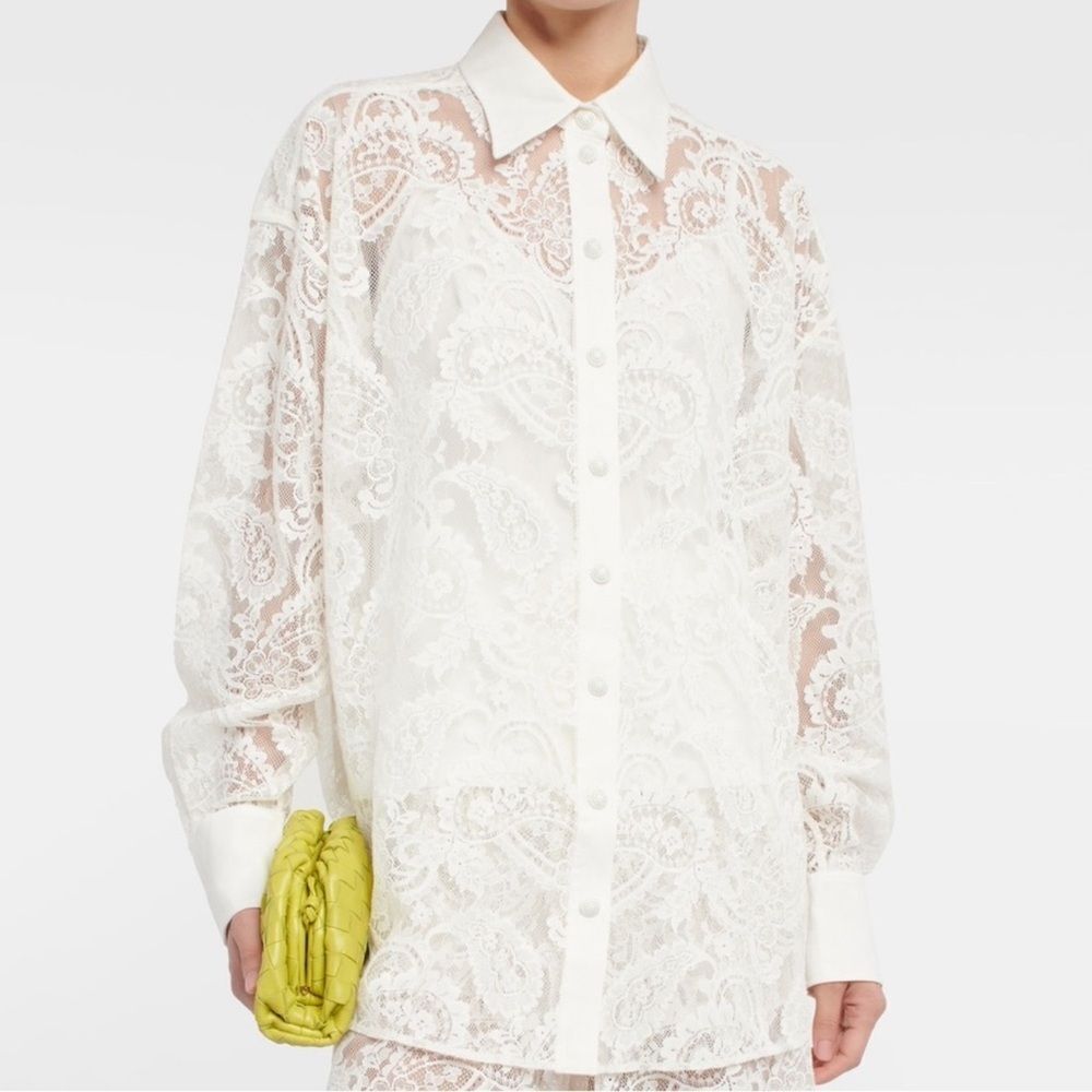 Zimmermann White Lace Blouse